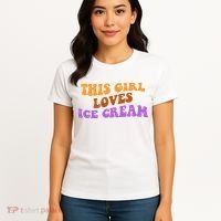 This Girl Loves Ice Cream Retro Cute Women's T-Shirt thumb 4