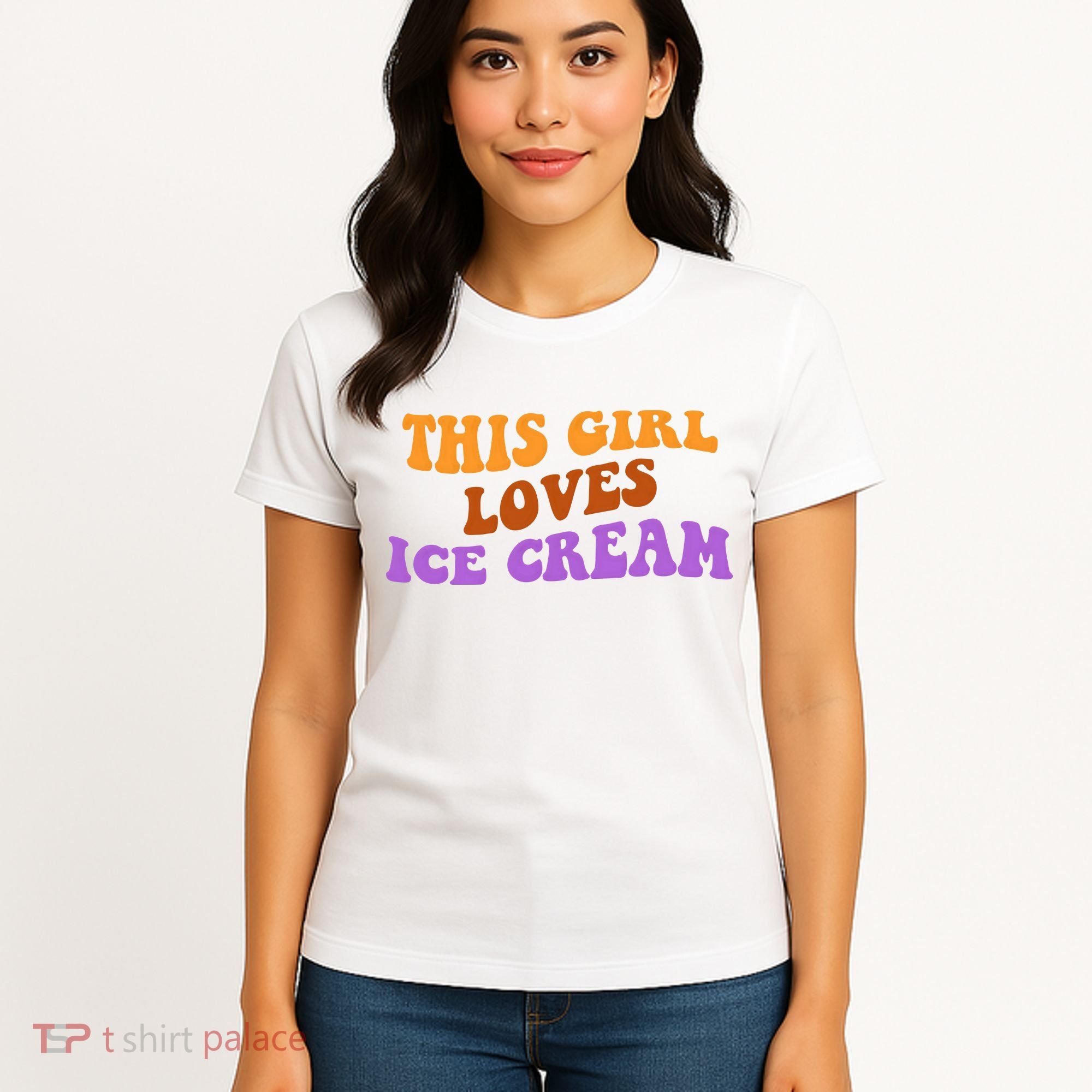 This Girl Loves Ice Cream Retro Cute Women's T-Shirt
