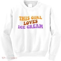 This Girl Loves Ice Cream Retro Cute Kids Sweatshirt thumb 0