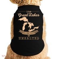 The Great Lakes Shark Free Unsalted Michigan Gift Doggie Tank thumb 0