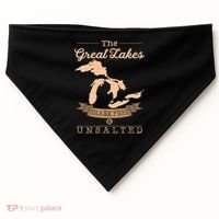 The Great Lakes Shark Free Unsalted Michigan Gift USA-Made Doggie Bandana thumb 0