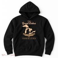 The Great Lakes Shark Free Unsalted Michigan Gift Hoodie thumb 0