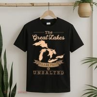 The Great Lakes Shark Free Unsalted Michigan Gift T-Shirt thumb 2