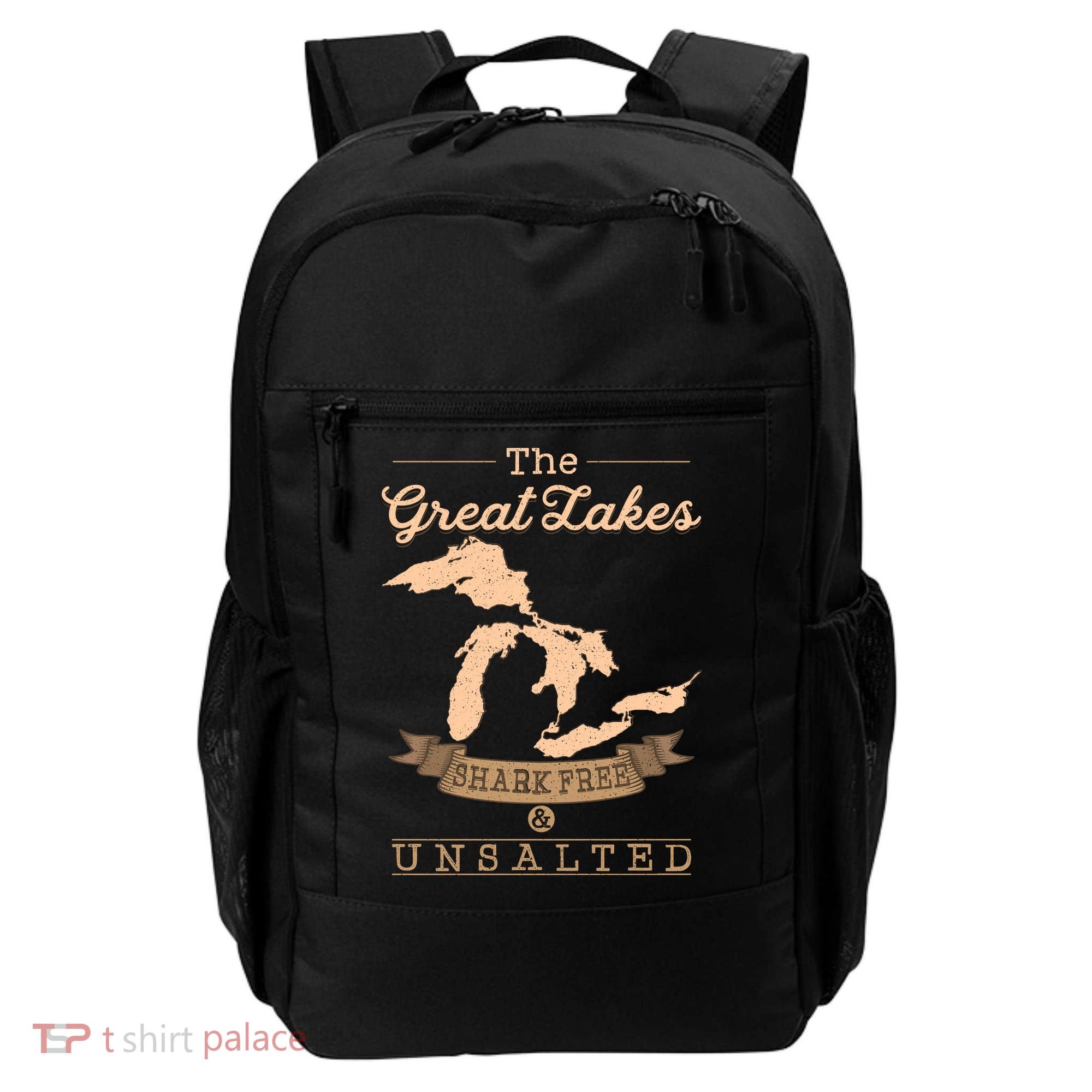 The Great Lakes Shark Free Unsalted Michigan Gift Backpack