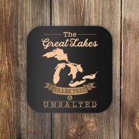 The Great Lakes Shark Free Unsalted Michigan Gift Coaster thumb 0