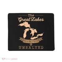 The Great Lakes Shark Free Unsalted Michigan Gift Mousepad thumb 0