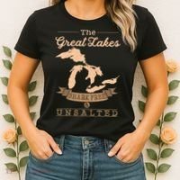 The Great Lakes Shark Free Unsalted Michigan Gift Women's T-Shirt thumb 2