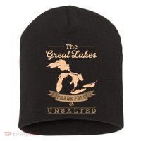 The Great Lakes Shark Free Unsalted Michigan Gift Short Acrylic Beanie thumb 0