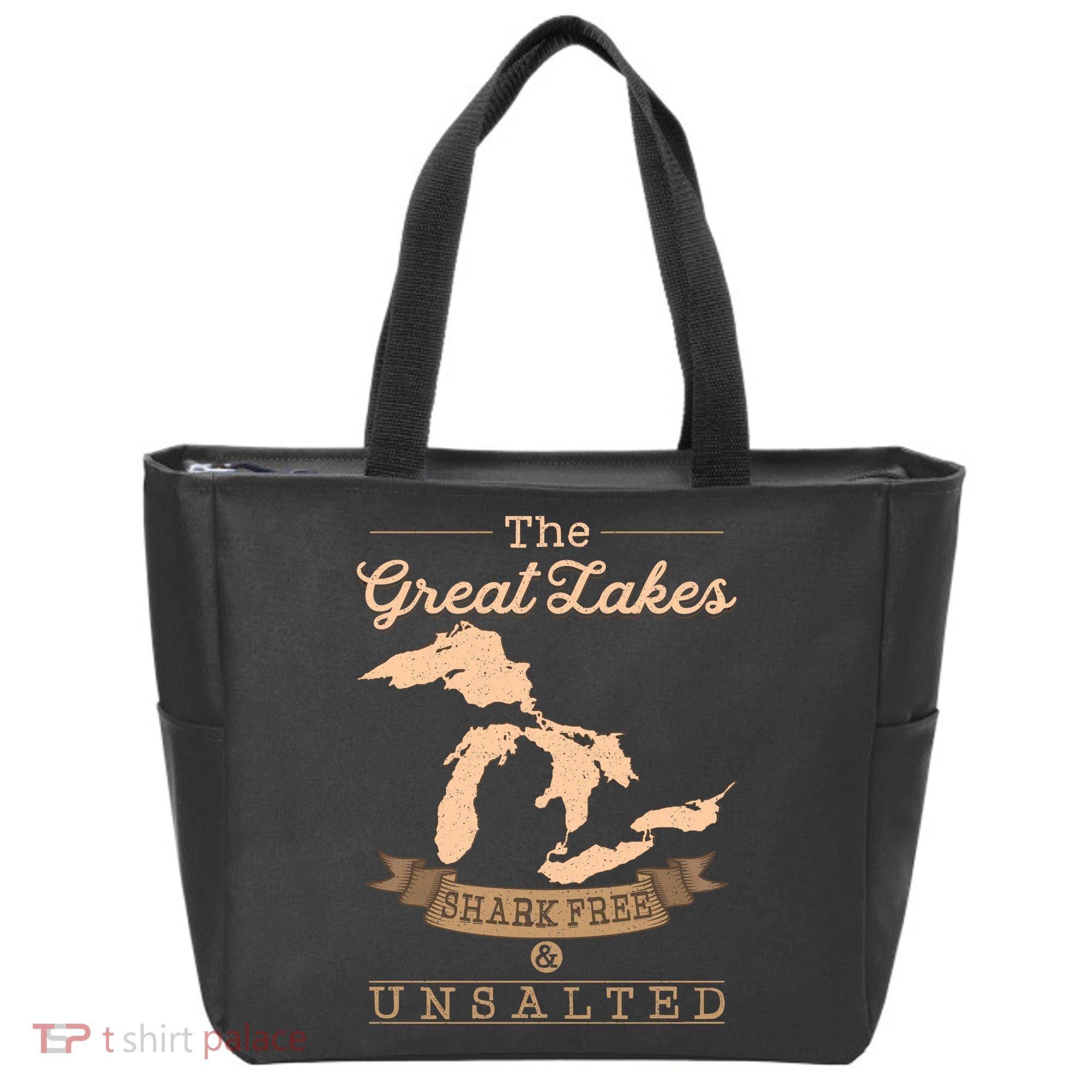 The Great Lakes Shark Free Unsalted Michigan Gift Tote Bag