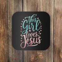 This Girl Loves Jesus Coaster thumb 0