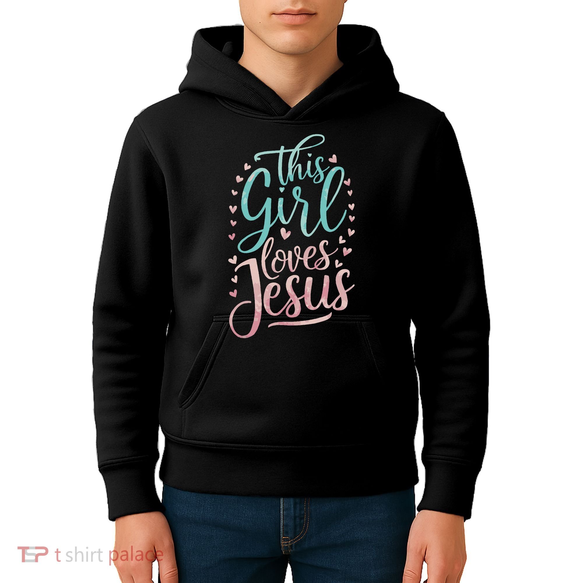 This Girl Loves Jesus Kids Hoodie