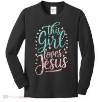 This Girl Loves Jesus Kids Long Sleeve Shirt thumb 0