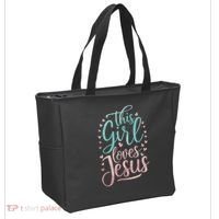 This Girl Loves Jesus Tote Bag thumb 2