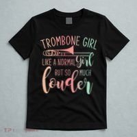 Trombone Girl Like A Normal Girl But Way Louder Trombone T-Shirt thumb 5