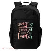 Trombone Girl Like A Normal Girl But Way Louder Trombone Backpack thumb 0