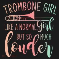 Trombone Girl Like A Normal Girl But Way Louder Trombone Mousepad thumb 1