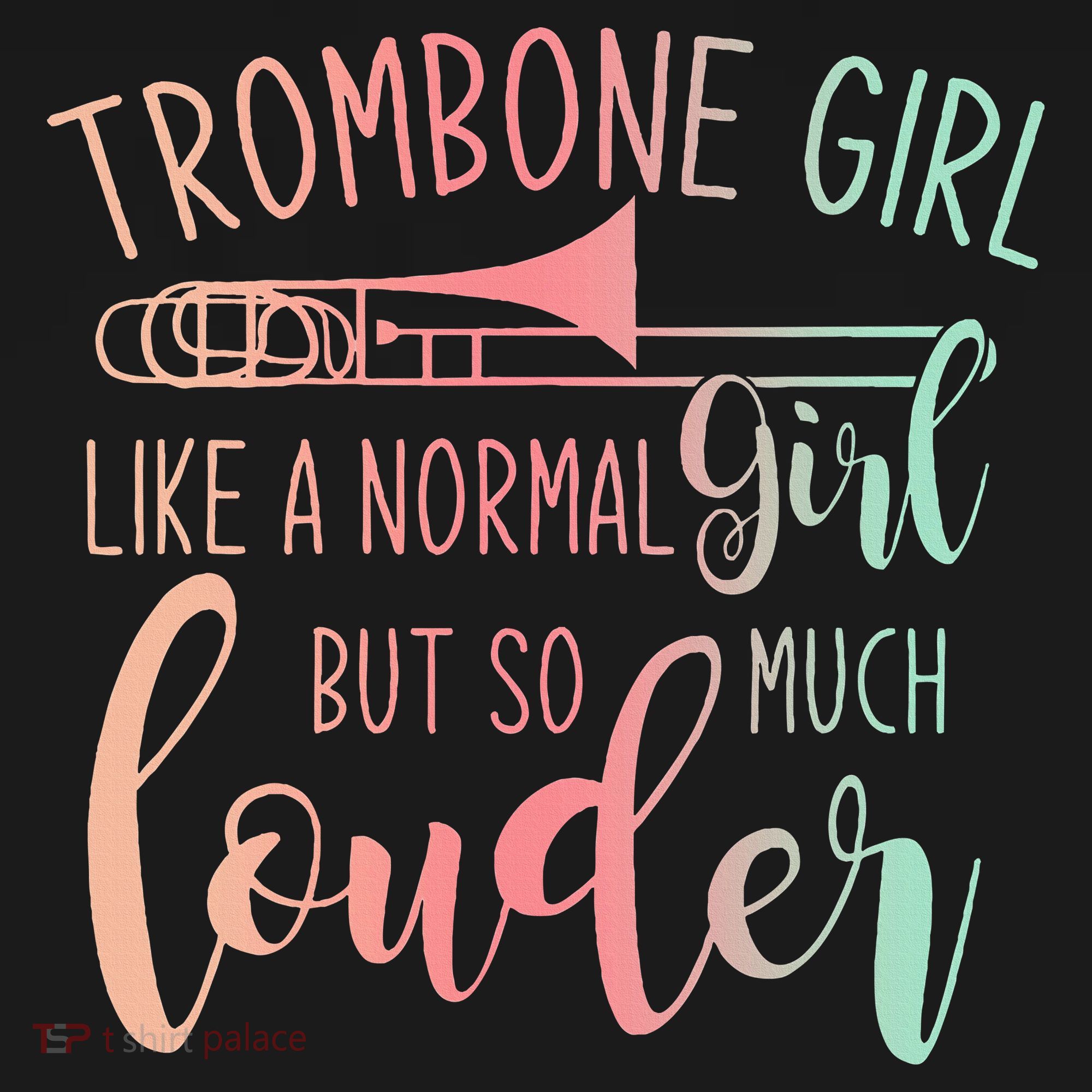 Trombone Girl Like A Normal Girl But Way Louder Trombone Mousepad
