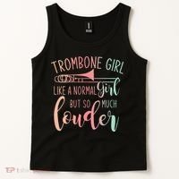 Trombone Girl Like A Normal Girl But Way Louder Trombone Tank Top thumb 2