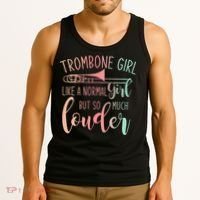 Trombone Girl Like A Normal Girl But Way Louder Trombone Tank Top thumb 3