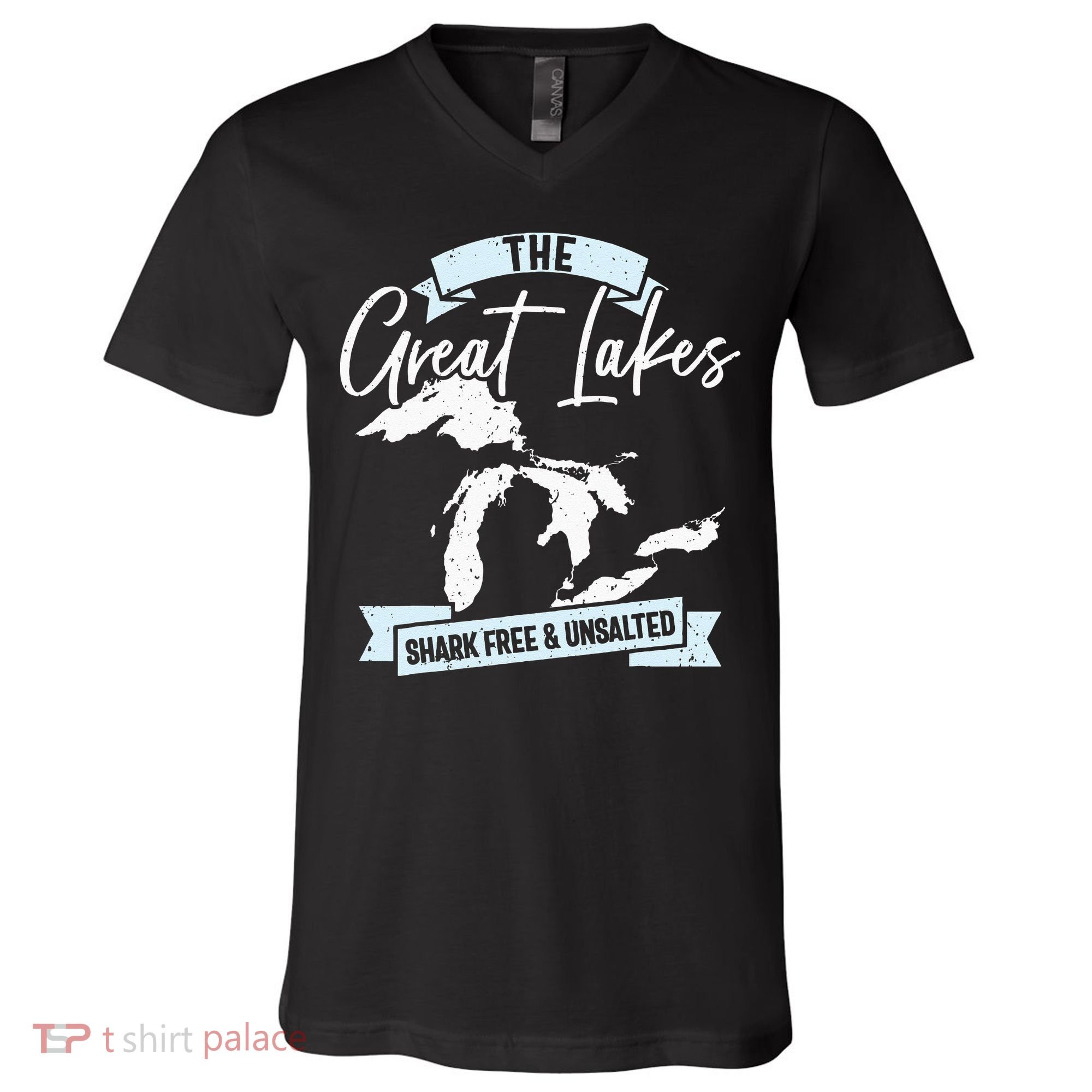 The Great Lakes Michigan Great Lakes Tourist V-Neck T-Shirt
