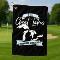 The Great Lakes Michigan Great Lakes Tourist Golf Towel thumb 1