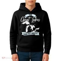 The Great Lakes Michigan Great Lakes Tourist Kids Hoodie thumb 4