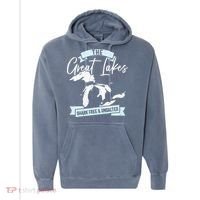 The Great Lakes Michigan Great Lakes Tourist Comfort Colors Garment-Dyed Hooded Sweatshirt thumb 0