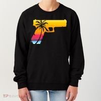 Tropical Gun Lover Firearm Beach Cute Hawaiian Gift Aloha Women's Sweatshirt thumb 0