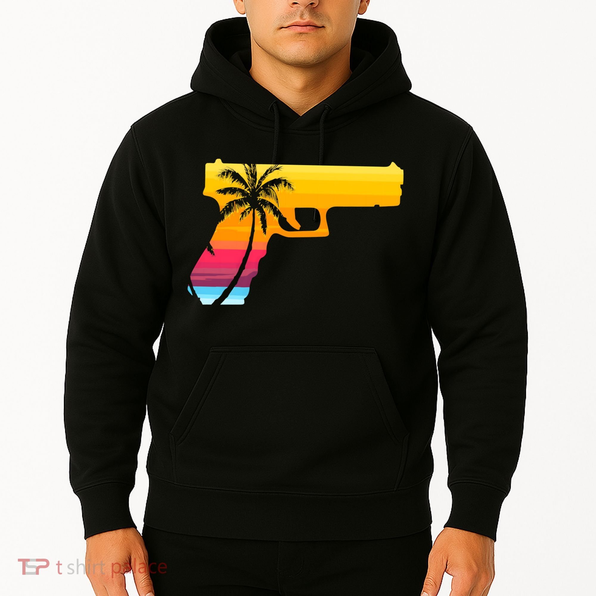 Tropical Gun Lover Firearm Beach Cute Hawaiian Gift Aloha Hoodie