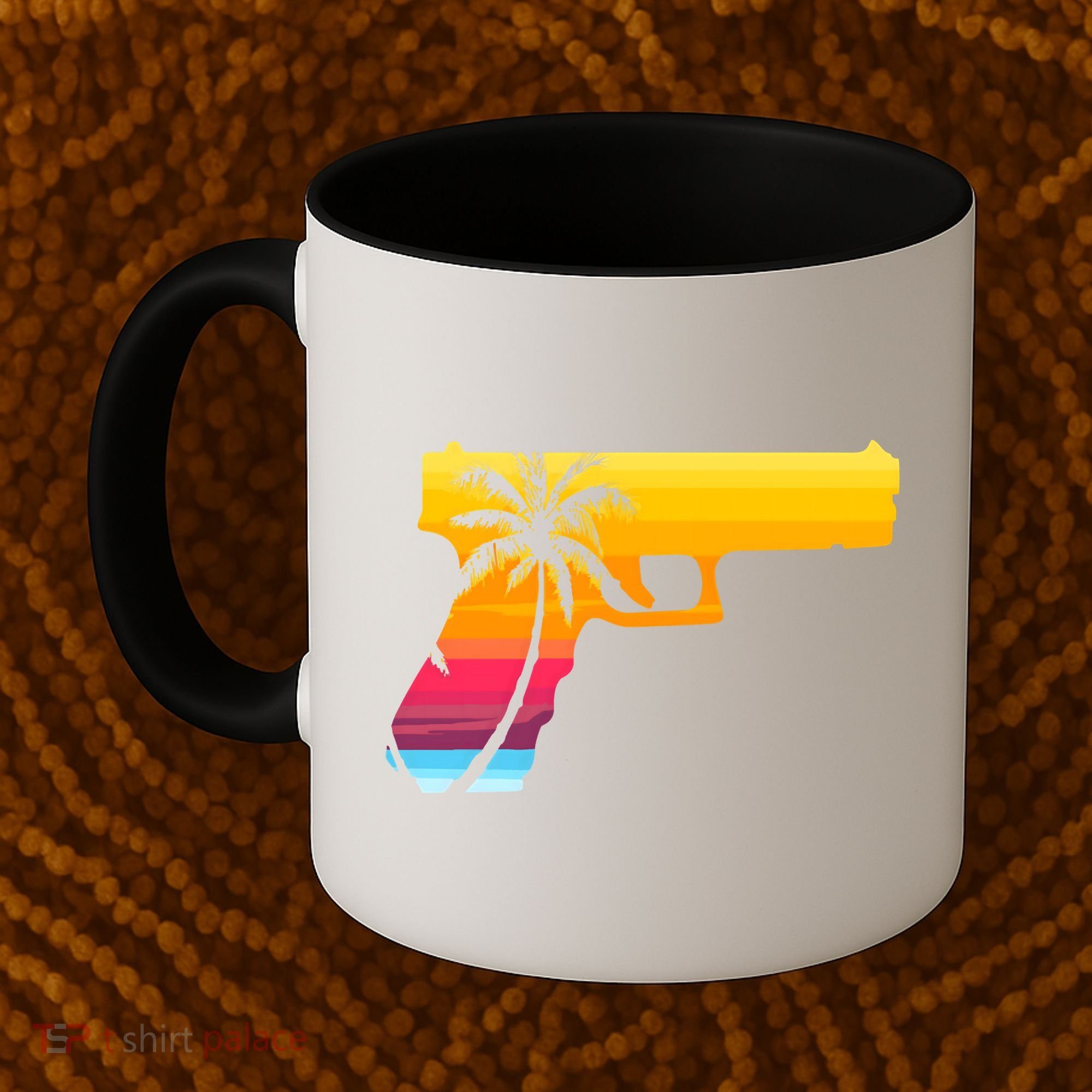 Tropical Gun Lover Firearm Beach Cute Hawaiian Gift Aloha Coffee Mug