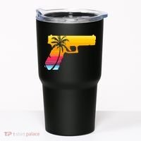 Tropical Gun Lover Firearm Beach Cute Hawaiian Gift Aloha Tumbler thumb 0