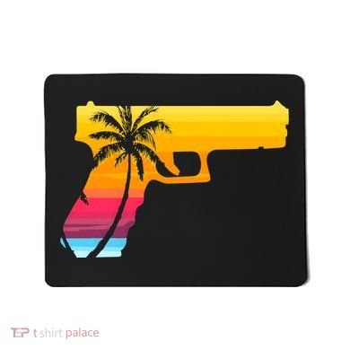 Tropical Gun Lover Firearm Beach Cute Hawaiian Gift Aloha Mousepad