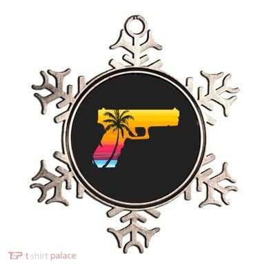 Tropical Gun Lover Firearm Beach Cute Hawaiian Gift Aloha Ornament