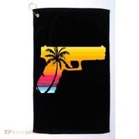 Tropical Gun Lover Firearm Beach Cute Hawaiian Gift Aloha Golf Towel thumb 0