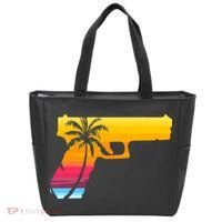 Tropical Gun Lover Firearm Beach Cute Hawaiian Gift Aloha Tote Bag thumb 0