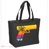 Tropical Gun Lover Firearm Beach Cute Hawaiian Gift Aloha Tote Bag thumb 2