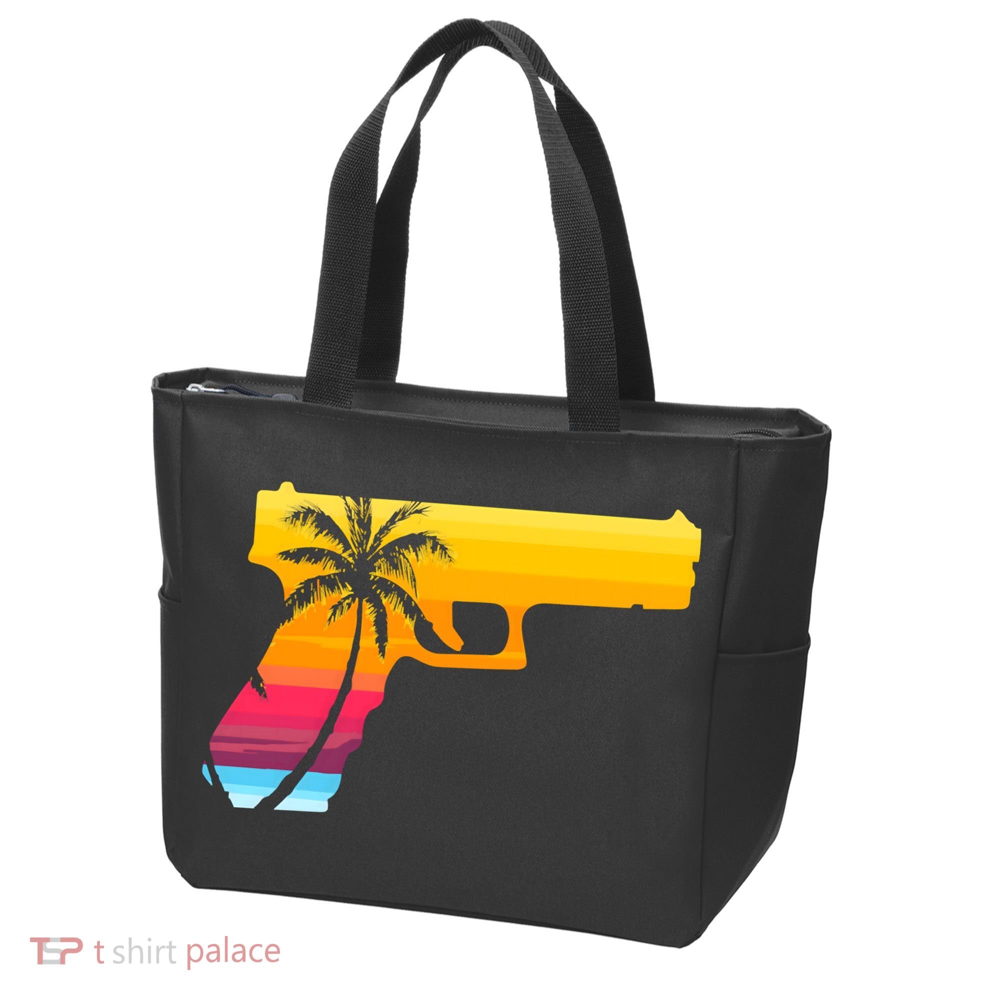Tropical Gun Lover Firearm Beach Cute Hawaiian Gift Aloha Tote Bag