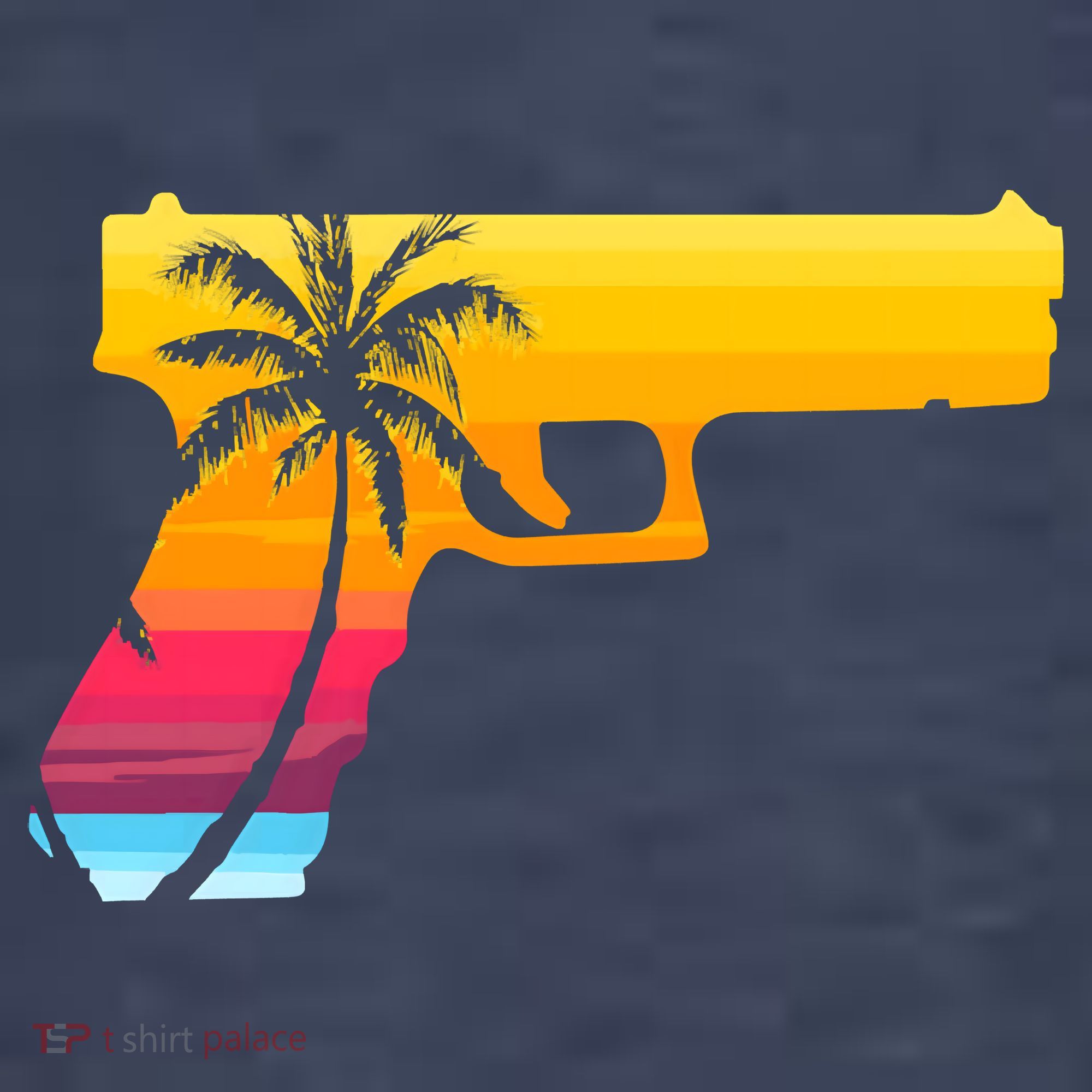 Tropical Gun Lover Firearm Beach Cute Hawaiian Gift Aloha T-Shirt
