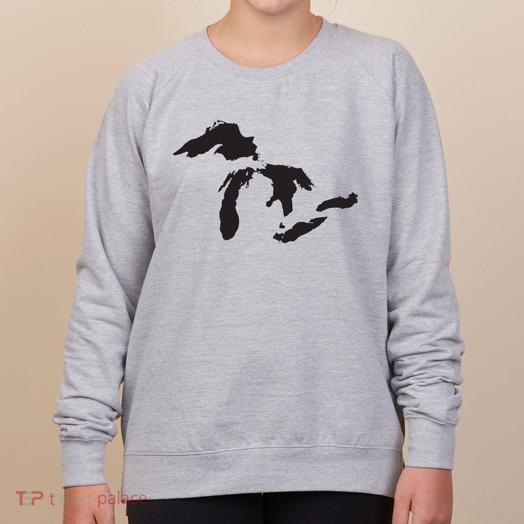 The Great Lakes Detroit Michigan T Women's Sweatshirt