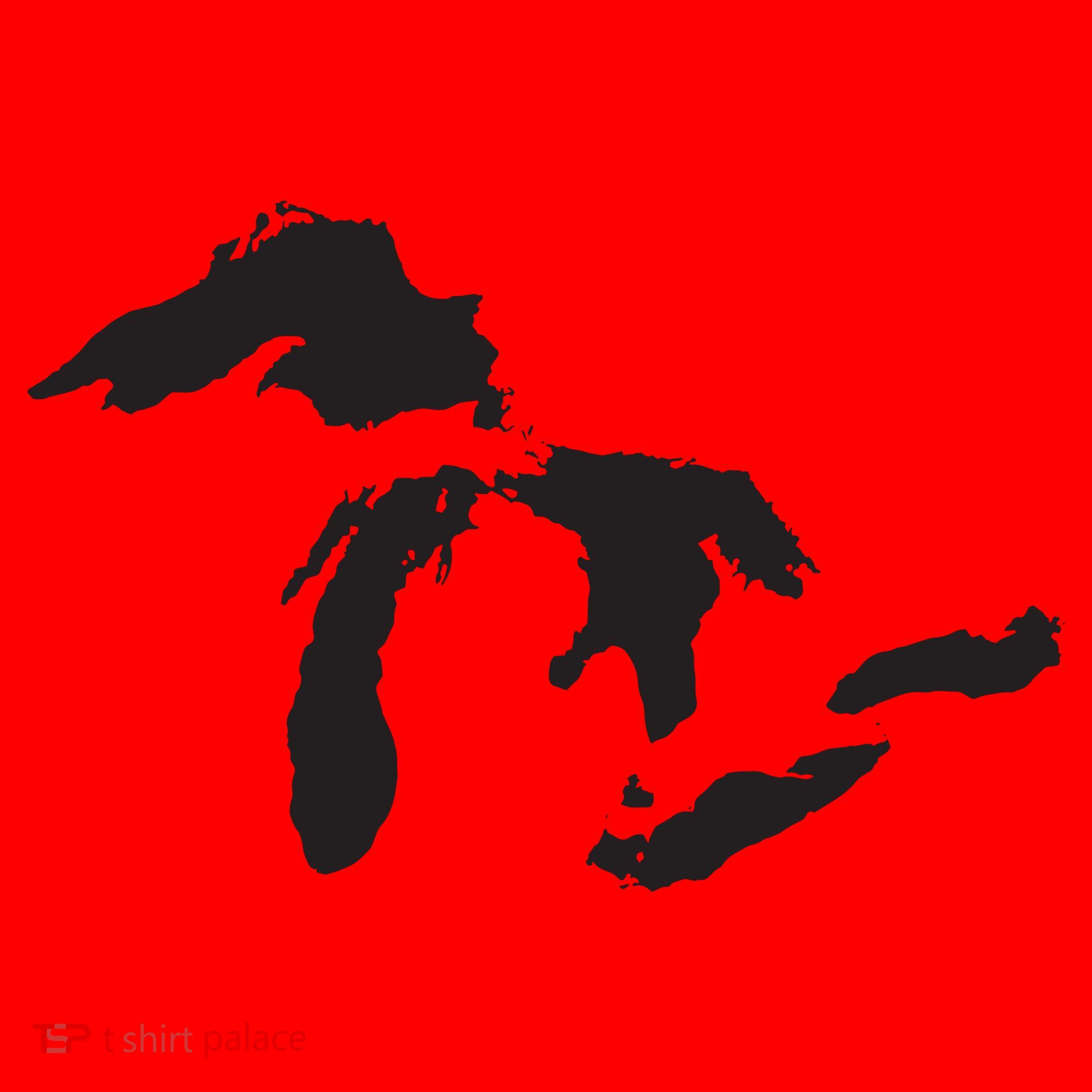 The Great Lakes Detroit Michigan T Santa Hat