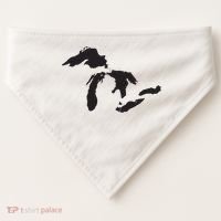 The Great Lakes Detroit Michigan T USA-Made Doggie Bandana thumb 0