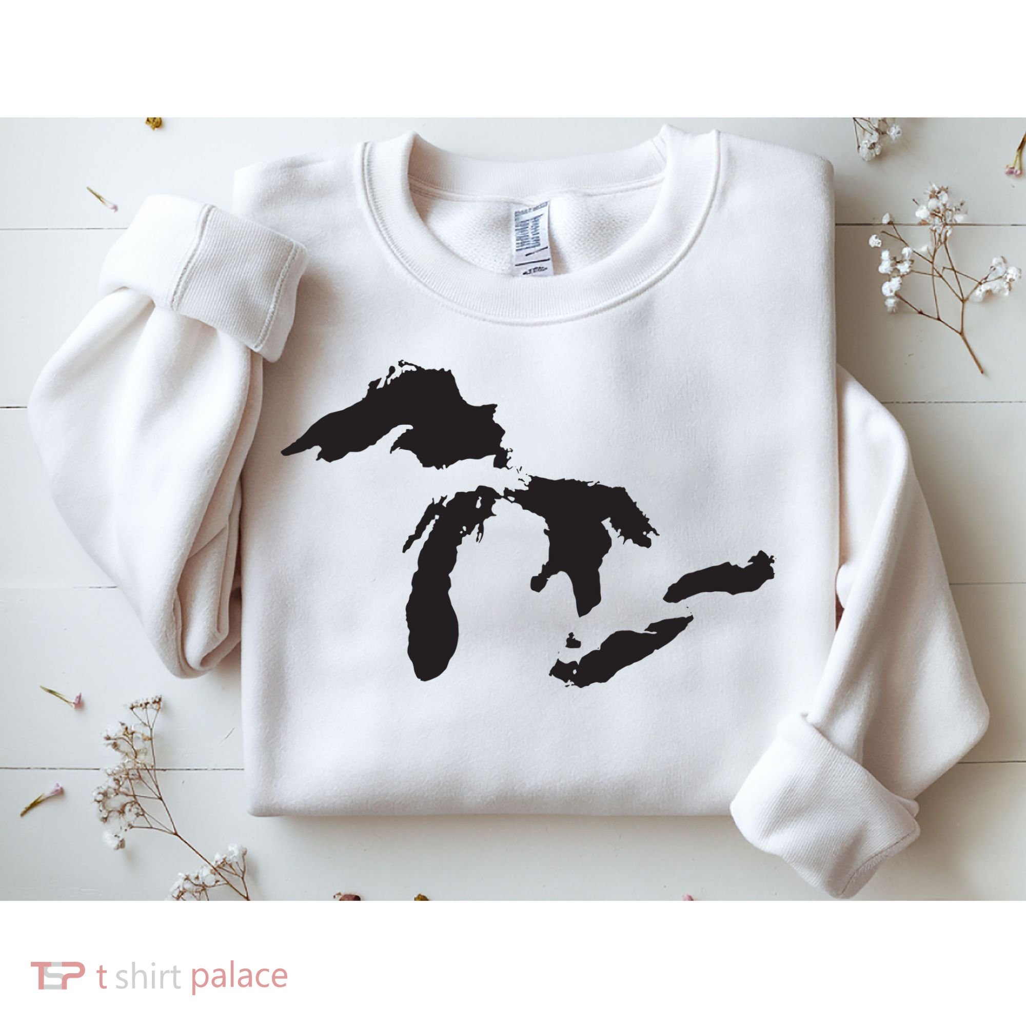The Great Lakes Detroit Michigan T Sweatshirt
