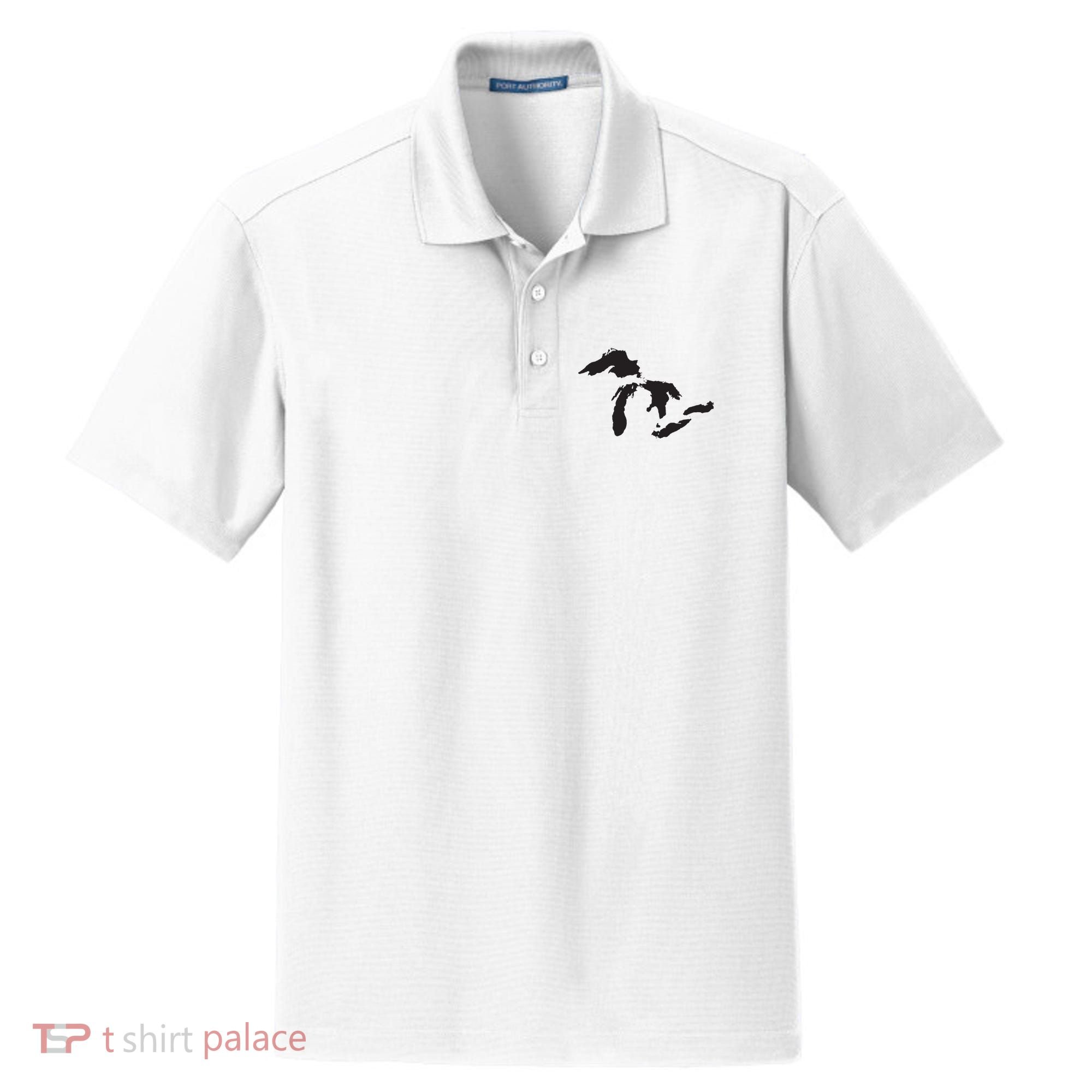 The Great Lakes Detroit Michigan T Dry Zone Grid Polo