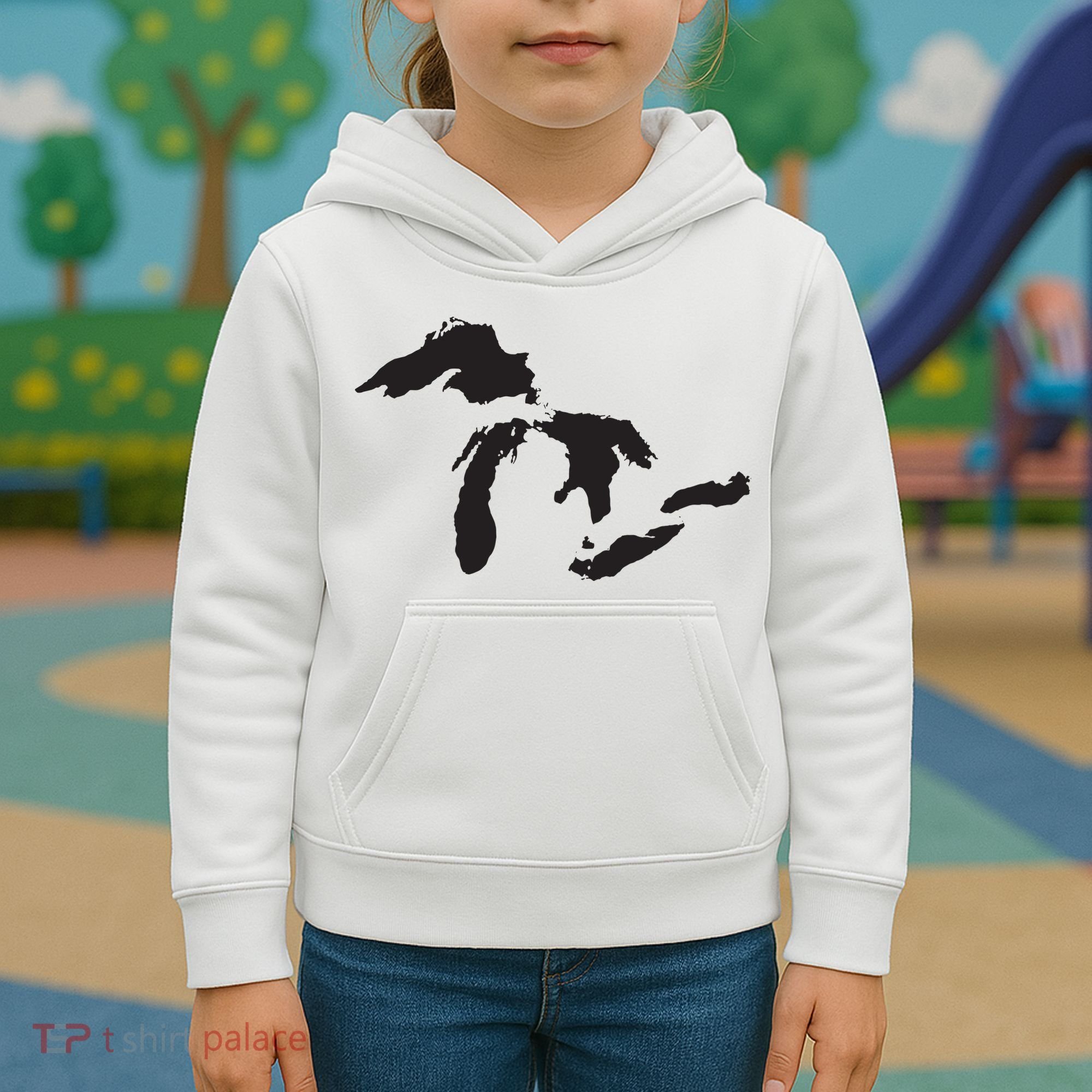 The Great Lakes Detroit Michigan T Kids Hoodie