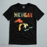 The Great Lakes Largest Water Retro Color Michigan Mi Pride T-Shirt thumb 5