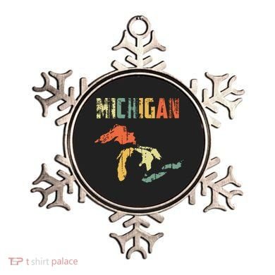The Great Lakes Largest Water Retro Color Michigan Mi Pride Ornament
