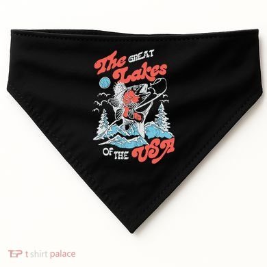 The Great Lakes Retro Inspired Graphic USA-Made Doggie Bandana