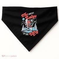 The Great Lakes Retro Inspired Graphic USA-Made Doggie Bandana thumb 0