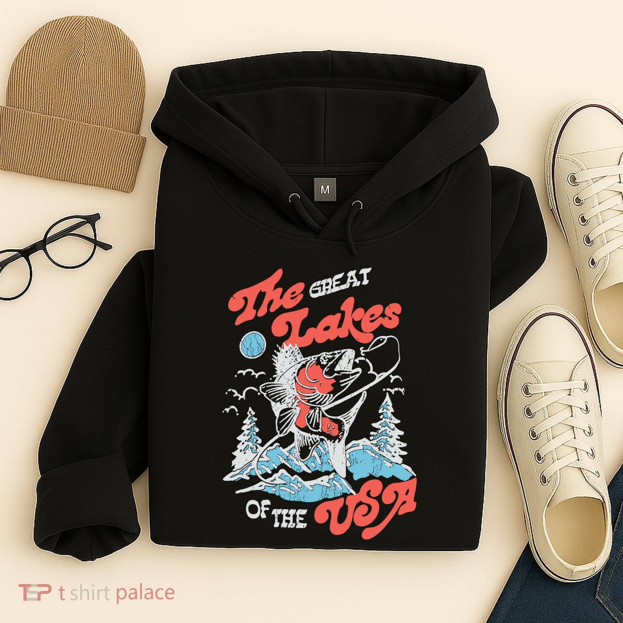 The Great Lakes Retro Inspired Graphic Hoodie