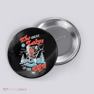The Great Lakes Retro Inspired Graphic Button